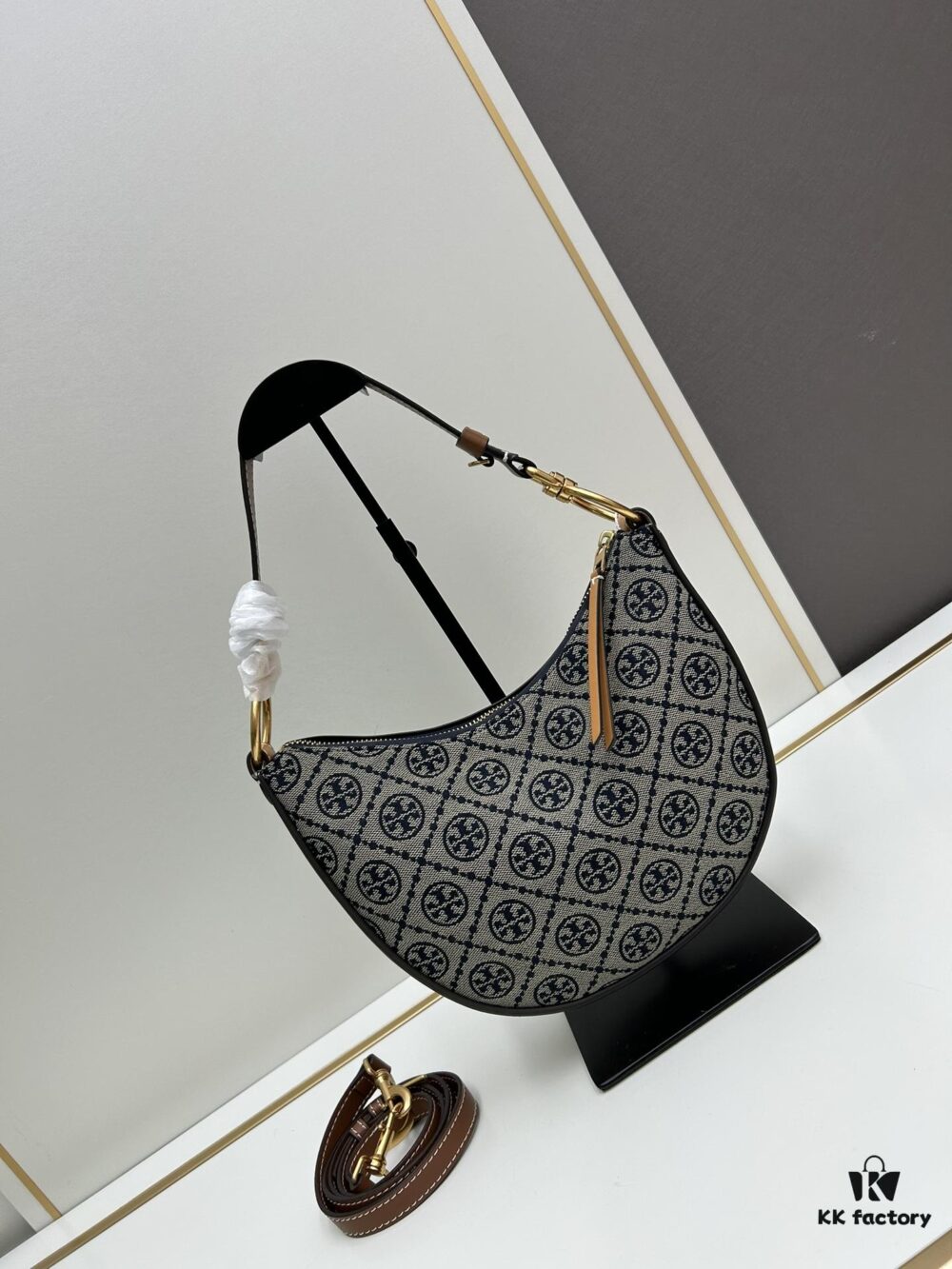 6930b2526e68136f4d9ad92b Tory Burch Classic TMonogram Crescent Bag – New Arrival with Refined Details