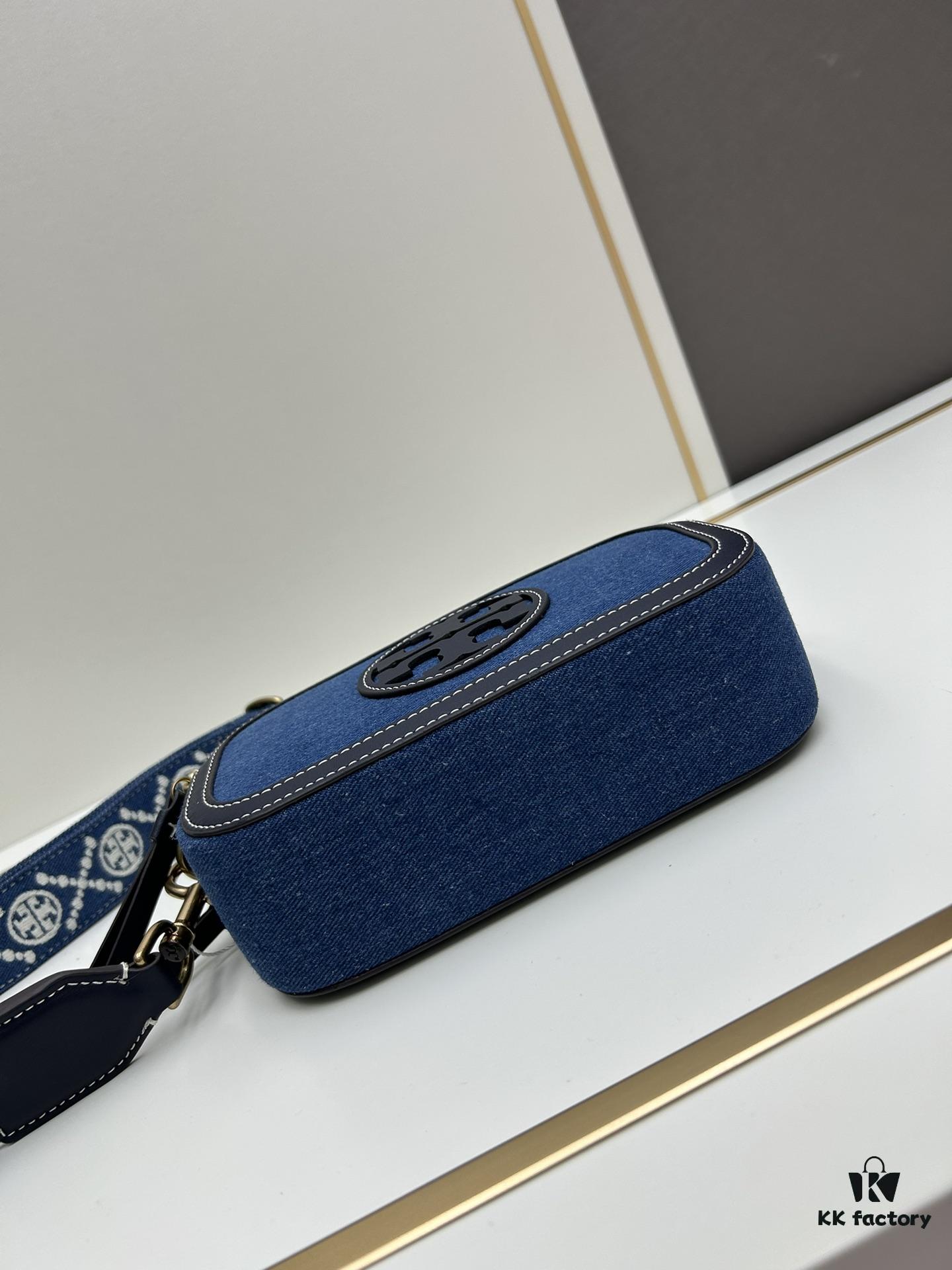 6930b26a6e68136f4d9ad958 Authentic Quality Tory Burch New Denim Camera Bag Miller Shoulder Crossbody Bag, Denim Blue, Perfect for Spring and Summer, Lightweight Travel
