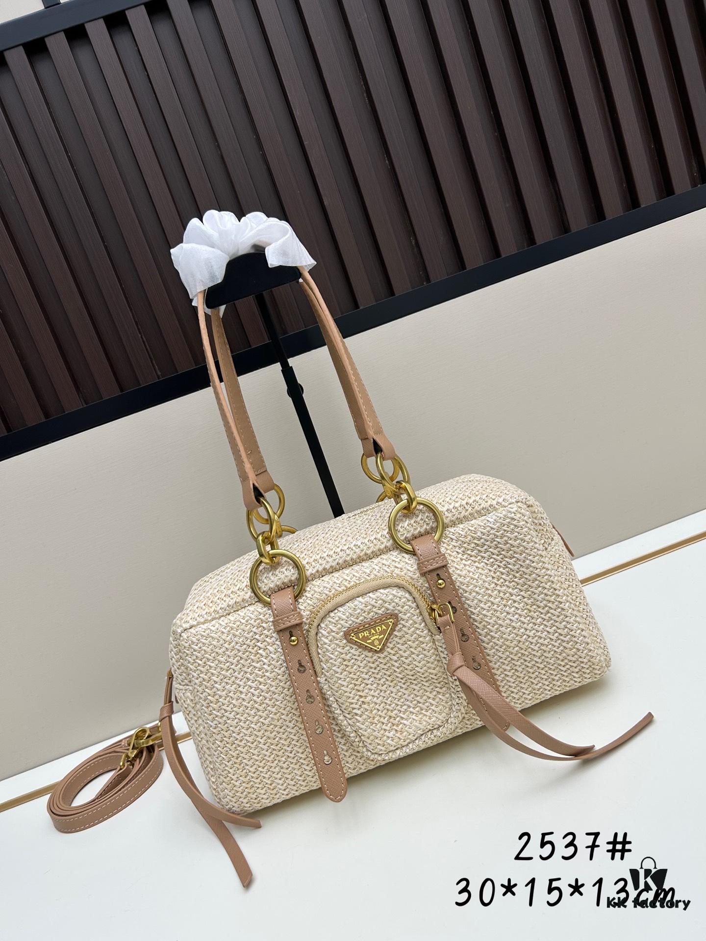 6930b2b66e68136f4d9ad9de Large PRADA Woven Bag with Box | Lock in This Lazy Chic for Spring and Summer ✨