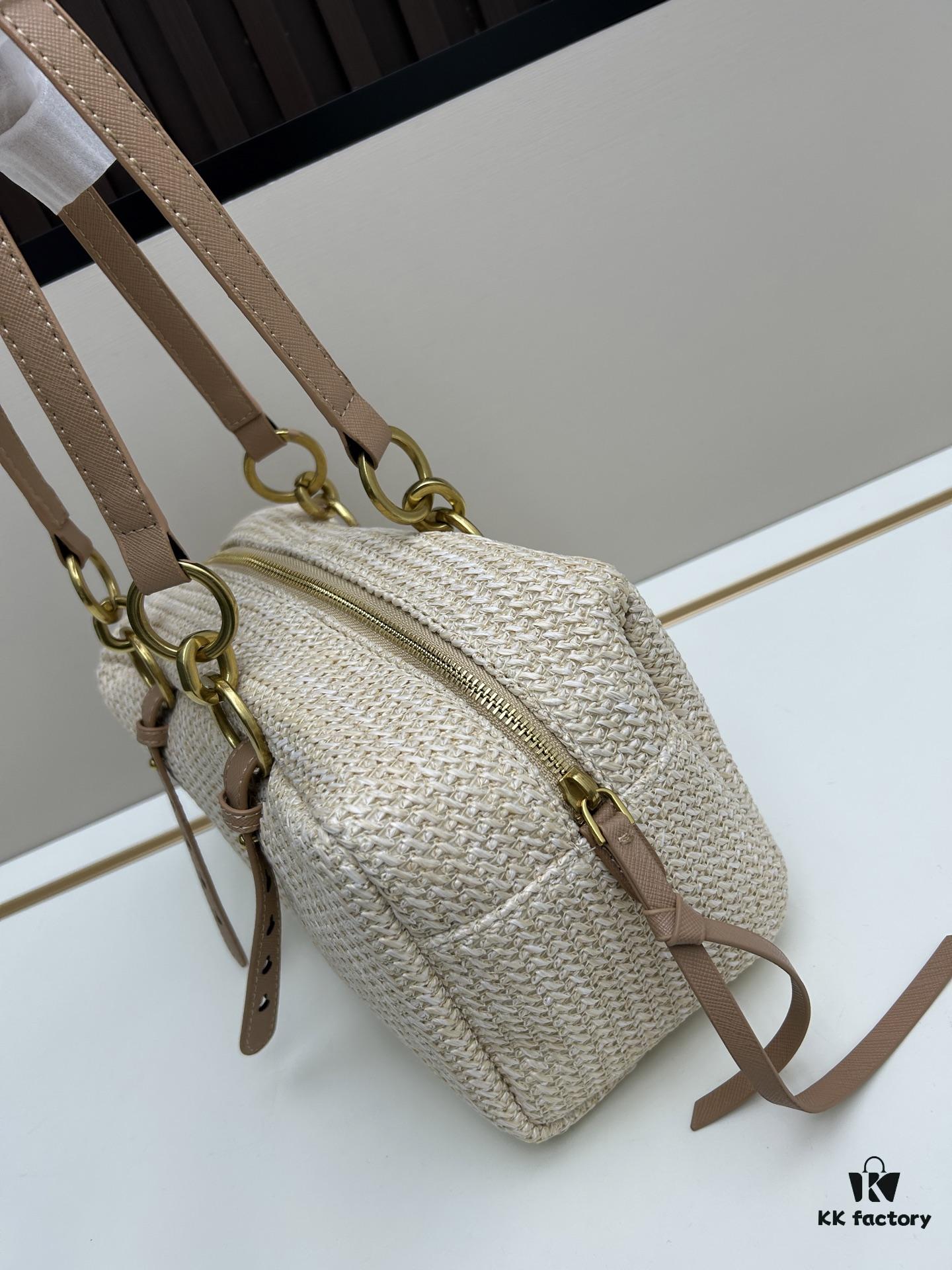 6930b2ba6e68136f4d9ad9e1 Large PRADA Woven Bag with Box | Lock in This Lazy Chic for Spring and Summer ✨