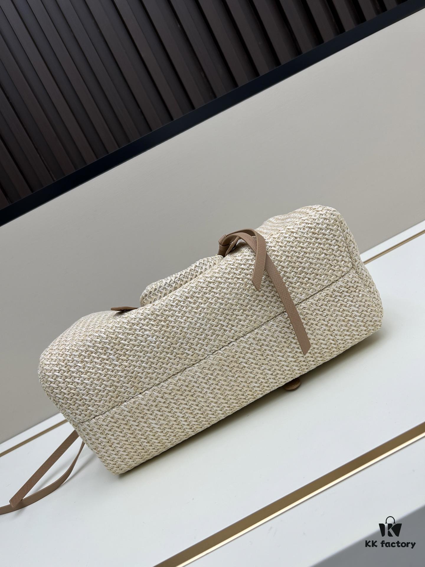 6930b2bb6e68136f4d9ad9e3 Large PRADA Woven Bag with Box | Lock in This Lazy Chic for Spring and Summer ✨