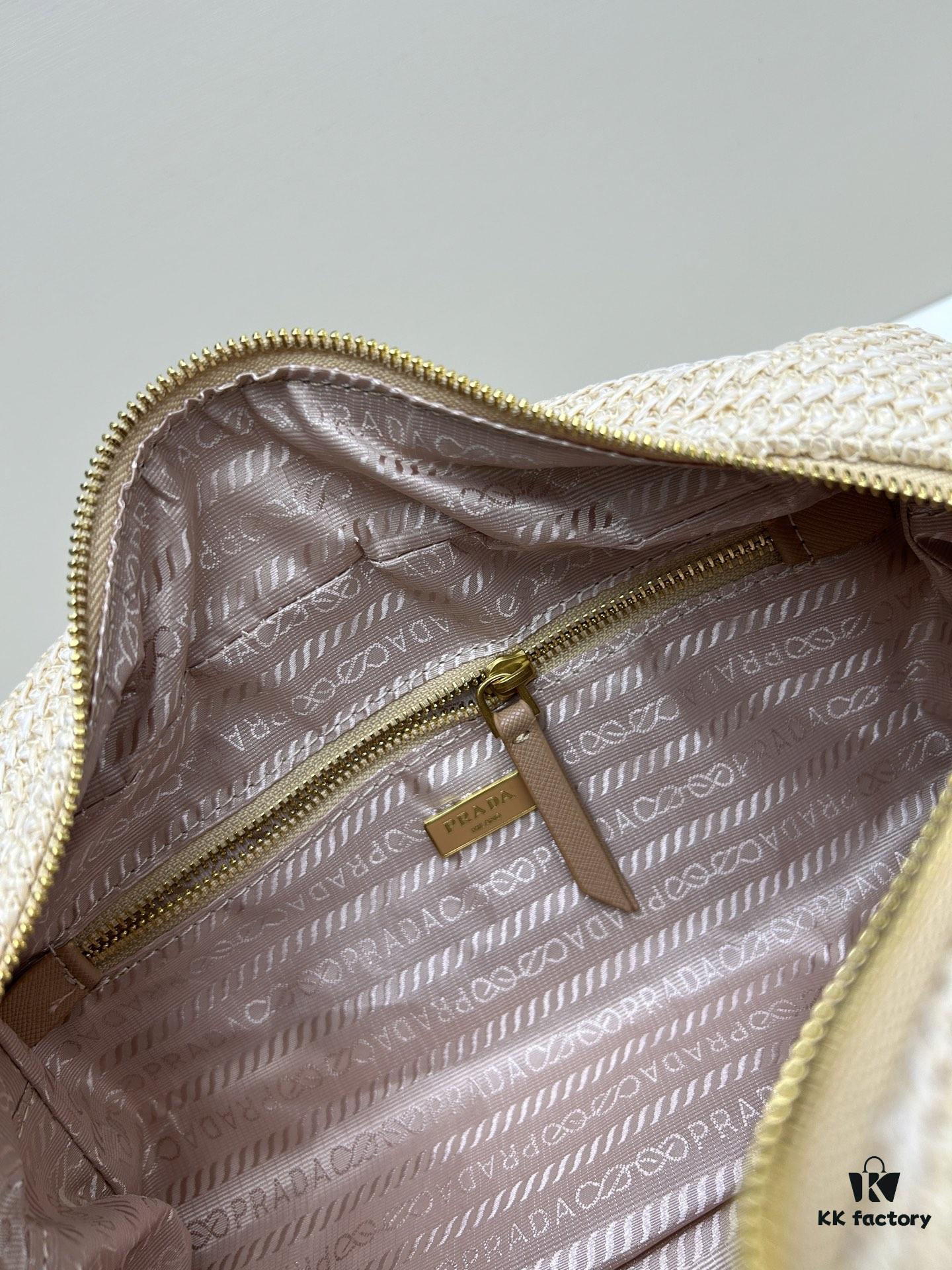 6930b2bd6e68136f4d9ad9e6 Large PRADA Woven Bag with Box | Lock in This Lazy Chic for Spring and Summer ✨