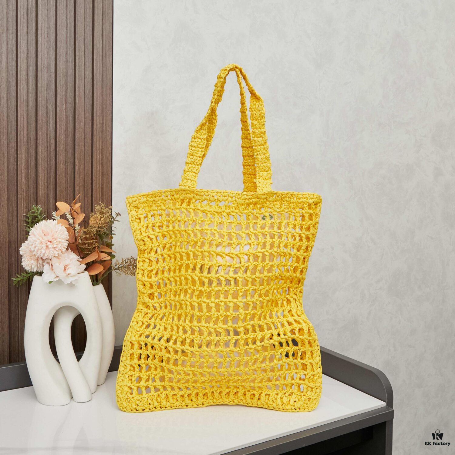 Raffia Fiber Tote Bag