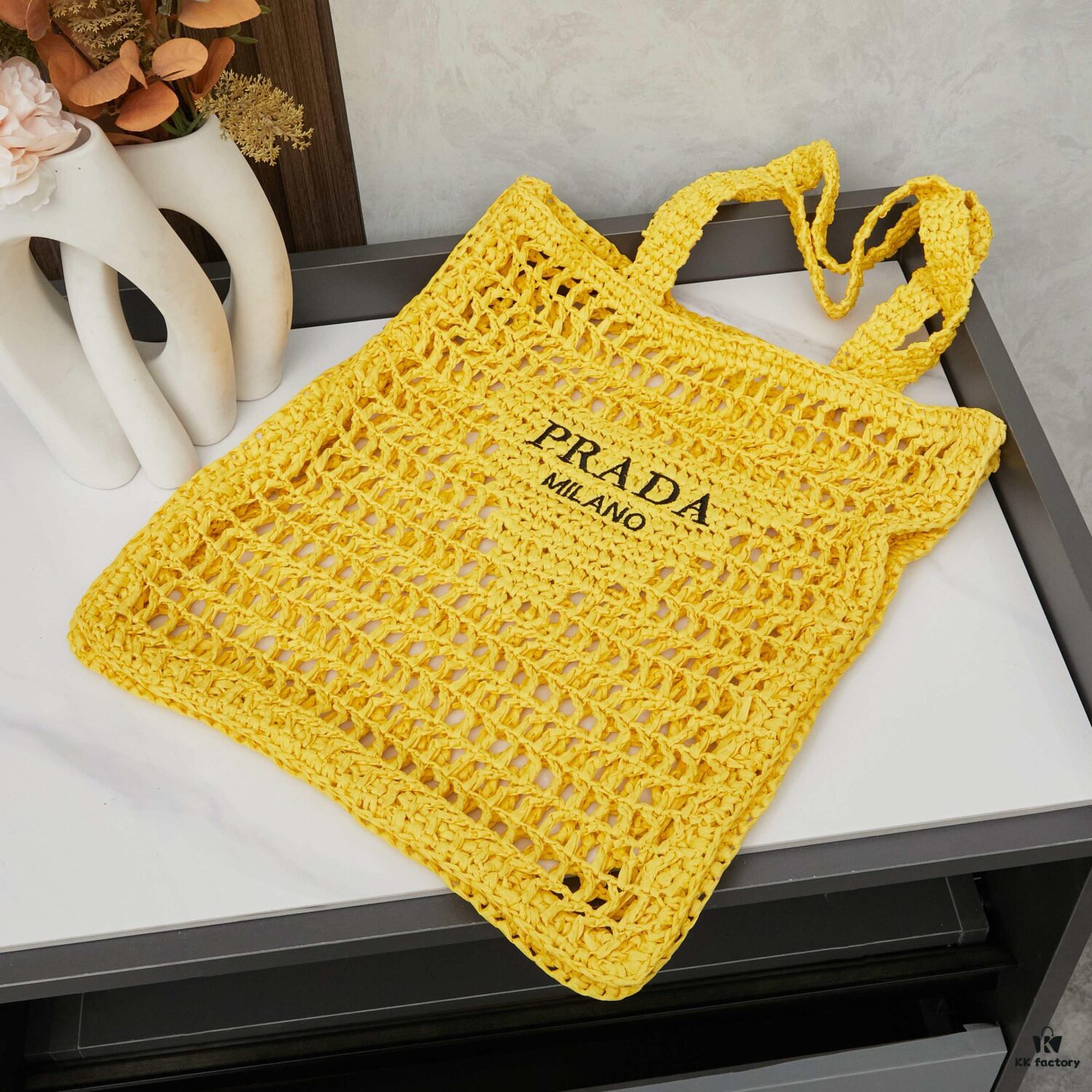 Raffia Fiber Tote Bag