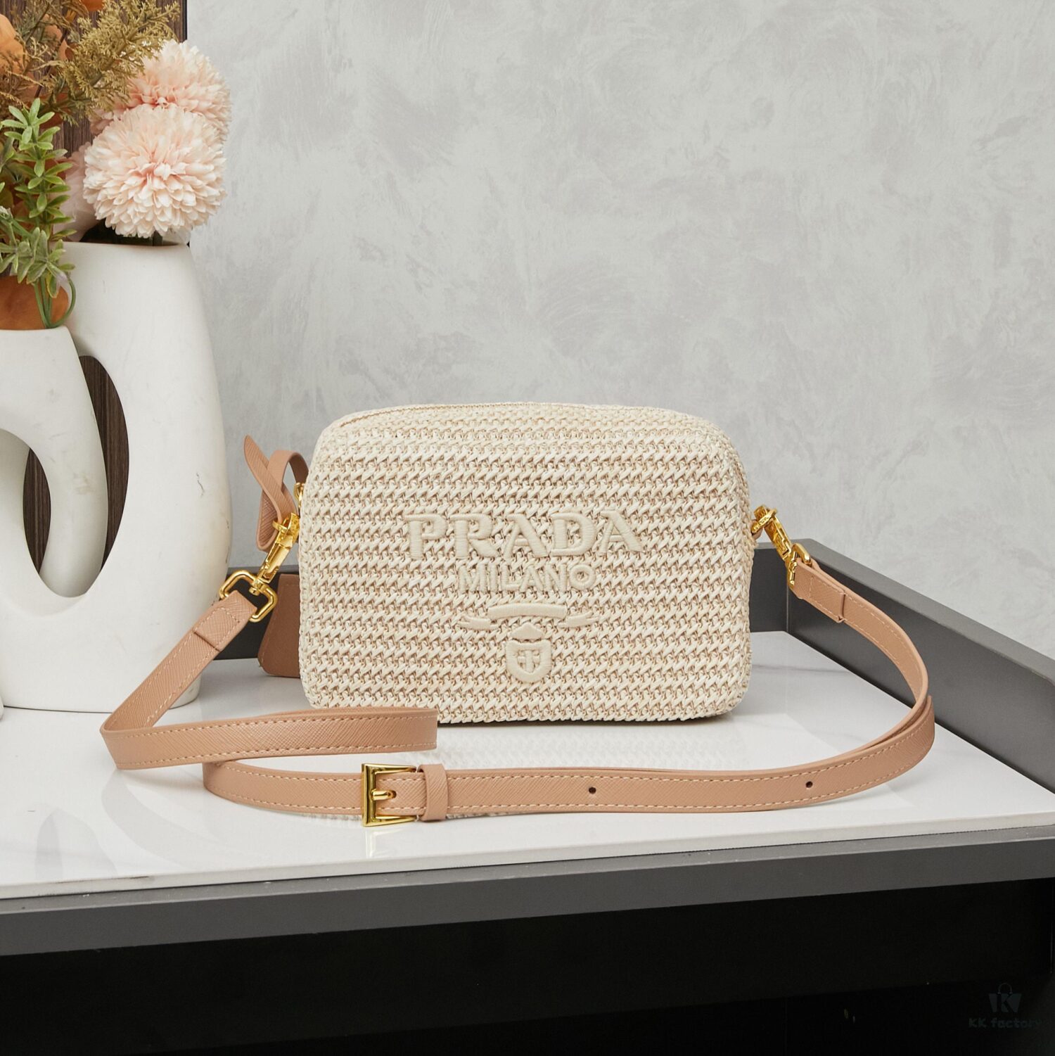 6930b36f6e68136f4d9adada Prada New Raffia Camera Bag Model 2376 with Box Size 20x12x8