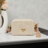 6930b3716e68136f4d9adadd Prada New Raffia Camera Bag Model 2376 with Box Size 20x12x8