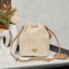 6930b3786e68136f4d9adae5 Prada Raffia Woven Bucket Bag with Box