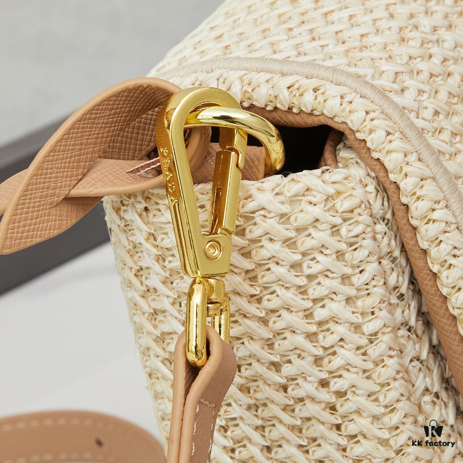 6930b3866e68136f4d9adaf9 Raffia Woven Camera Bag, Model No. 2385, Box Size 20x12x8