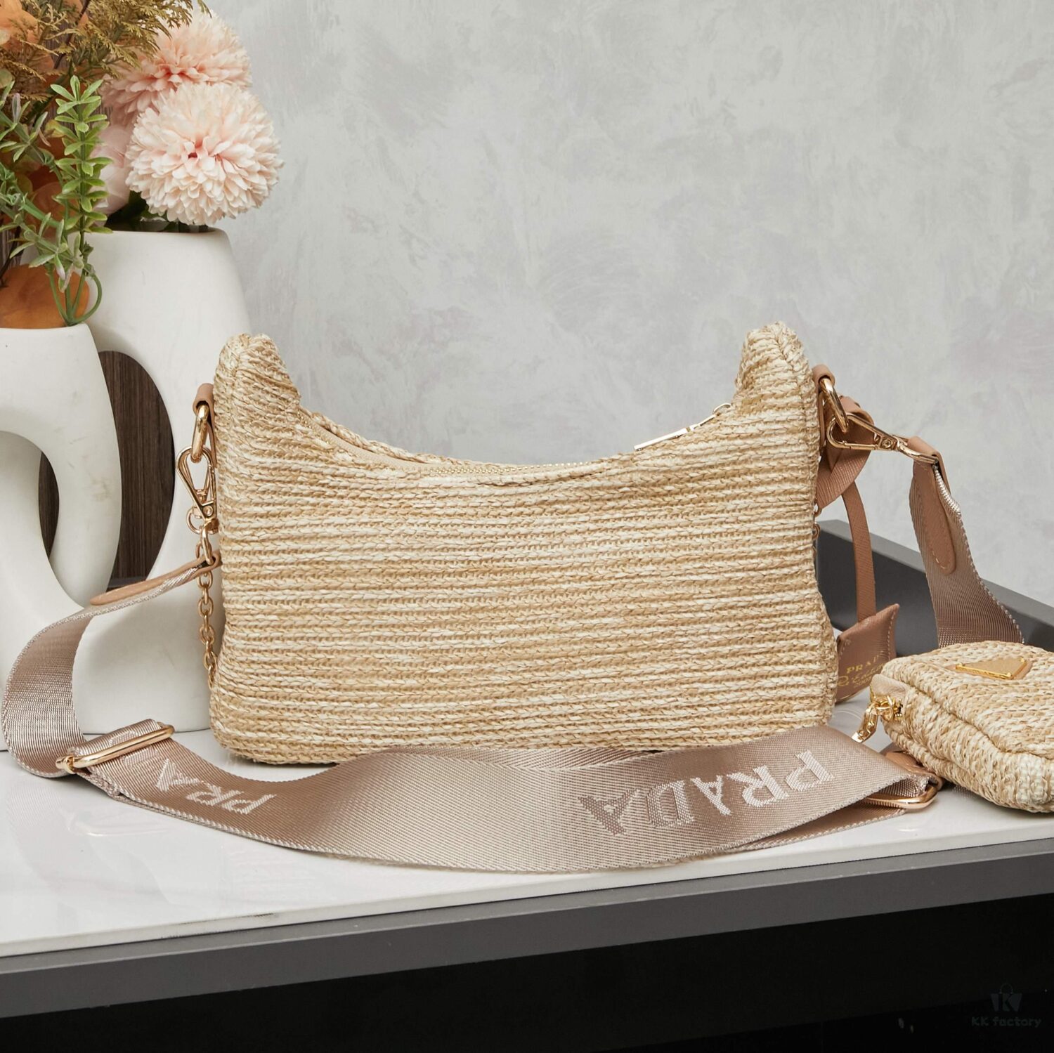 6930b3936e68136f4d9adb0d Large Size Prada Hobo Combo Raffia Woven Limited Edition Three-in-One Beach Bag with Box