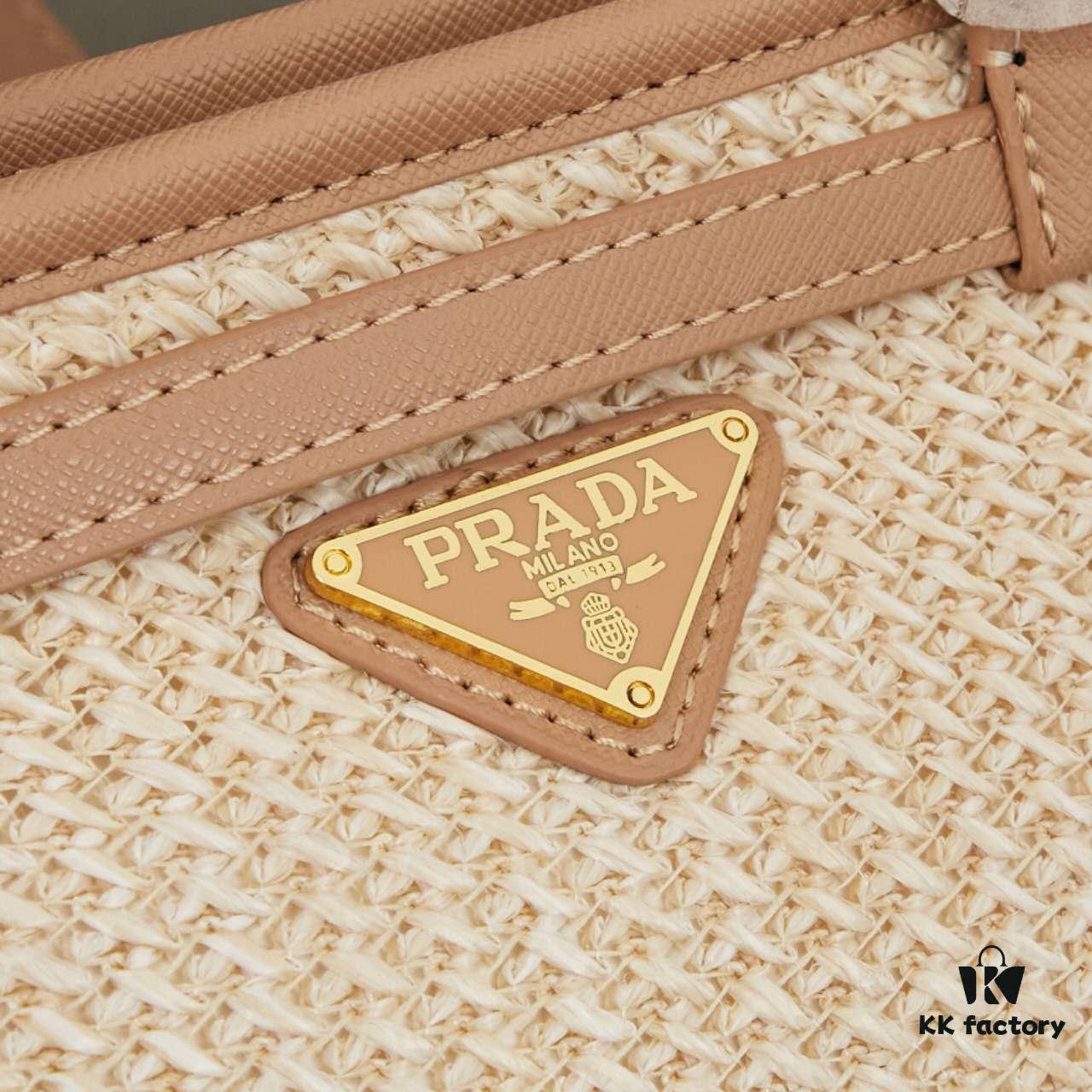6930b39c6e68136f4d9adb1b PRADA Summer It Bag – Handwoven Rattan Tote with Italian Vegetable-Tanned Leather Trim, Size 32×15×11