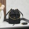 6930b3bd6e68136f4d9adb45 PRADA Mini Black and Gold Bucket Bag 🧚 So Elegant~