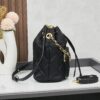 6930b3be6e68136f4d9adb49 PRADA Mini Black and Gold Bucket Bag 🧚 So Elegant~