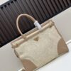 6930b3fe6e68136f4d9adb95 PRADA Summer It Bag – The Ultimate Woven Tote, Size 38✕30✕12