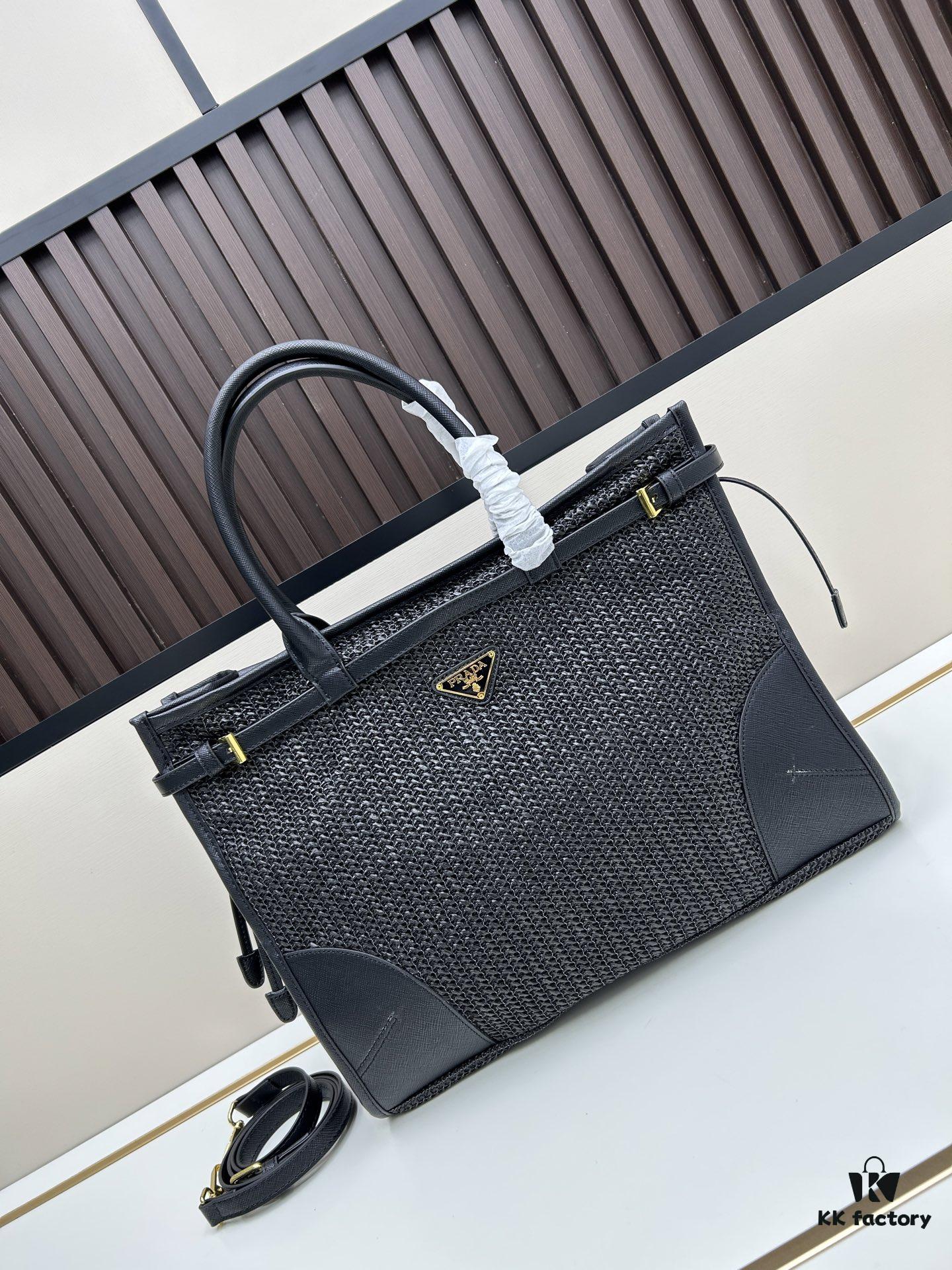6930b3fe6e68136f4d9adb97 PRADA Summer It Bag – The Ultimate Woven Tote, Size 38x30x12
