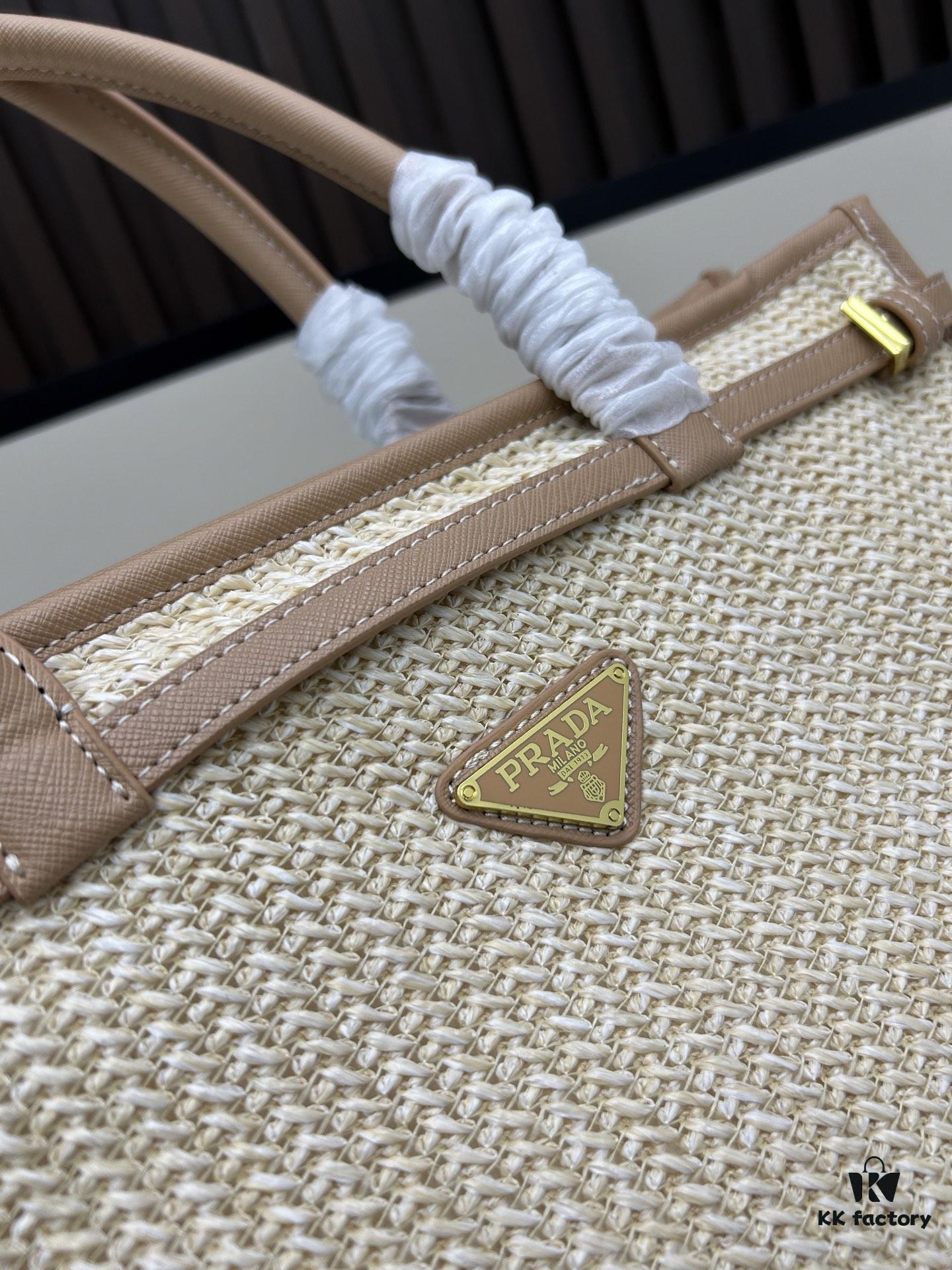 6930b4046e68136f4d9adb9f PRADA Summer It Bag – The Ultimate Woven Tote, Size 38✕30✕12