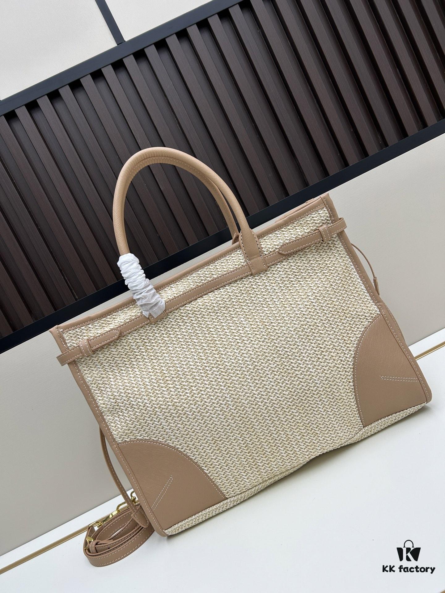 6930b4056e68136f4d9adba0 PRADA Summer It Bag – The Ultimate Woven Tote, Size 38✕30✕12