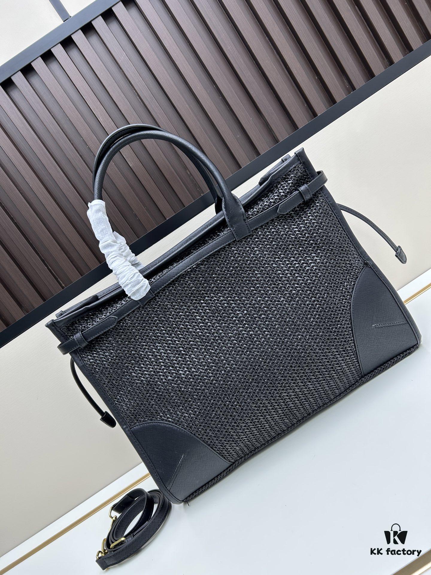6930b40b6e68136f4d9adba8 PRADA Summer It Bag – The Ultimate Woven Tote, Size 38x30x12