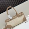 6930b4106e68136f4d9adbb1 PRADA Summer Woven Bag - Large Capacity Straw Tote with Italian Vegetable-Tanned Leather Trim, 32✕15✕11 cm