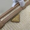 6930b4116e68136f4d9adbb3 PRADA Summer Woven Bag - Large Capacity Straw Tote with Italian Vegetable-Tanned Leather Trim, 32✕15✕11 cm