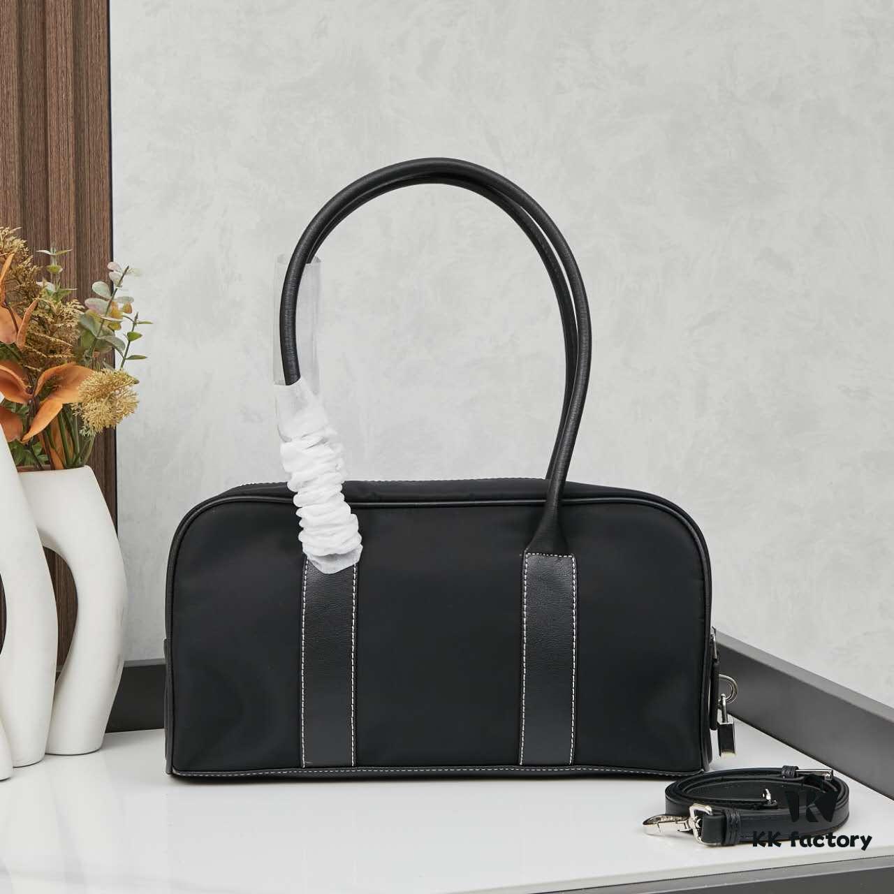 6930b4336e68136f4d9adbf8 Large Prada Boston Bag – The God of Greek Fashion Reigns Supreme!