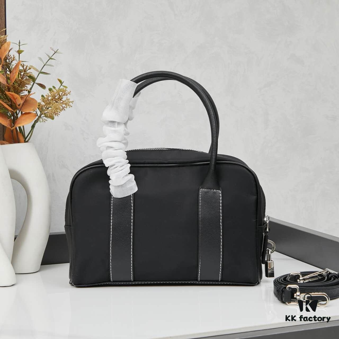 6930b4376e68136f4d9adc01 Box Included PRADA 🖤 Premium Vintage Boston Handbag, 23x16x5 Model 2495