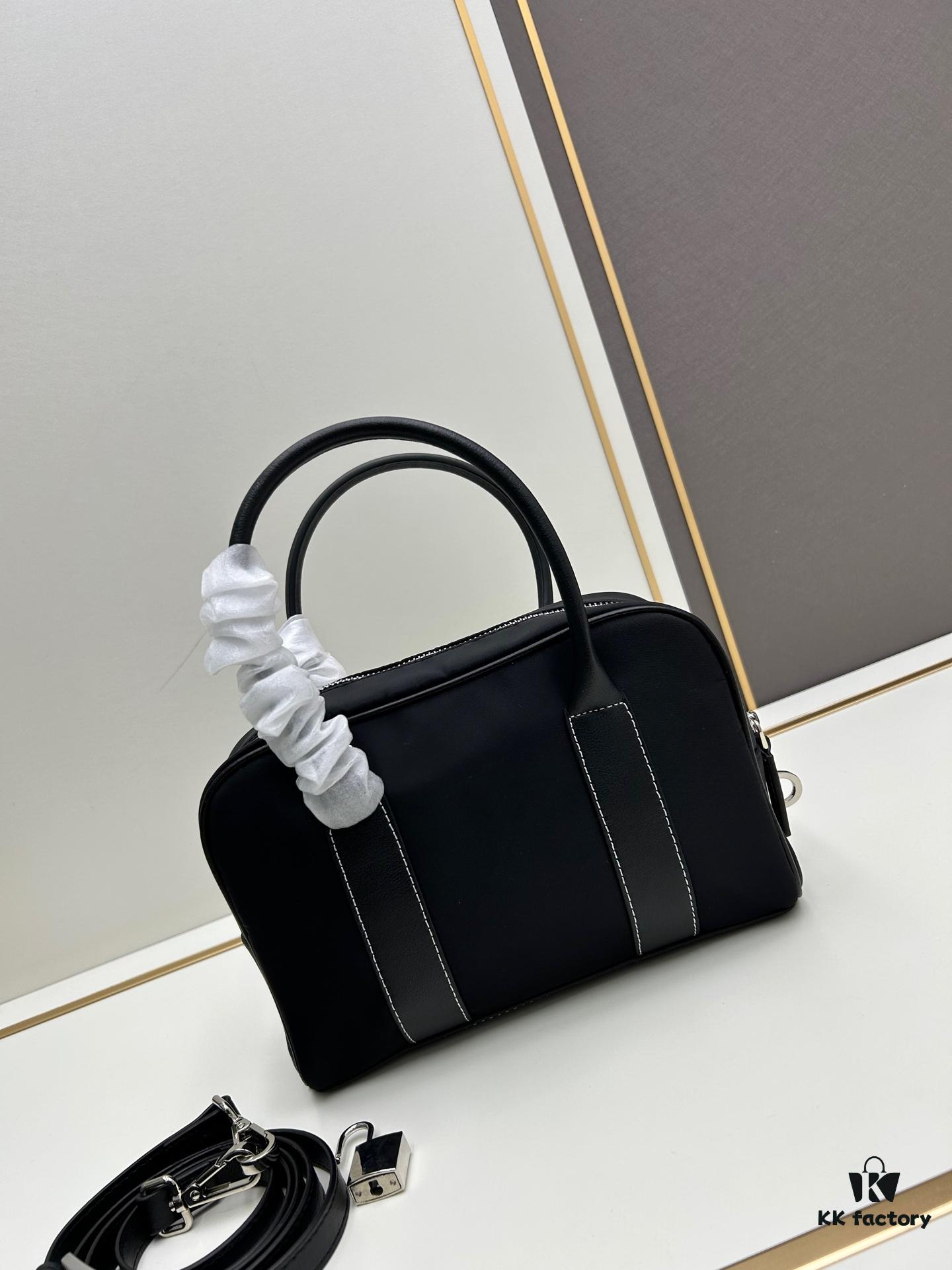 6930b44c6e68136f4d9adc26 PRADA Black Vintage Boston Handbag ||| The Epitome of Elegance