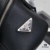 6930b4536e68136f4d9adc38 Prada Men's Crossbody Bag in Black Leather with Quilted Texture
