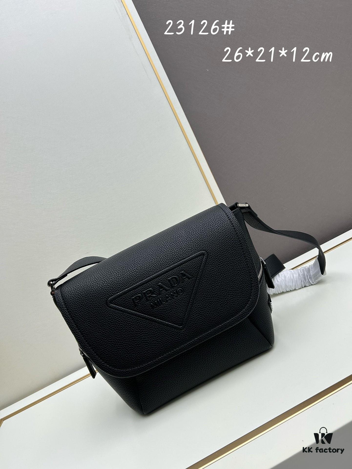 6930b4596e68136f4d9adc44 Prada Men's Crossbody Bag in Crinkled Calfskin