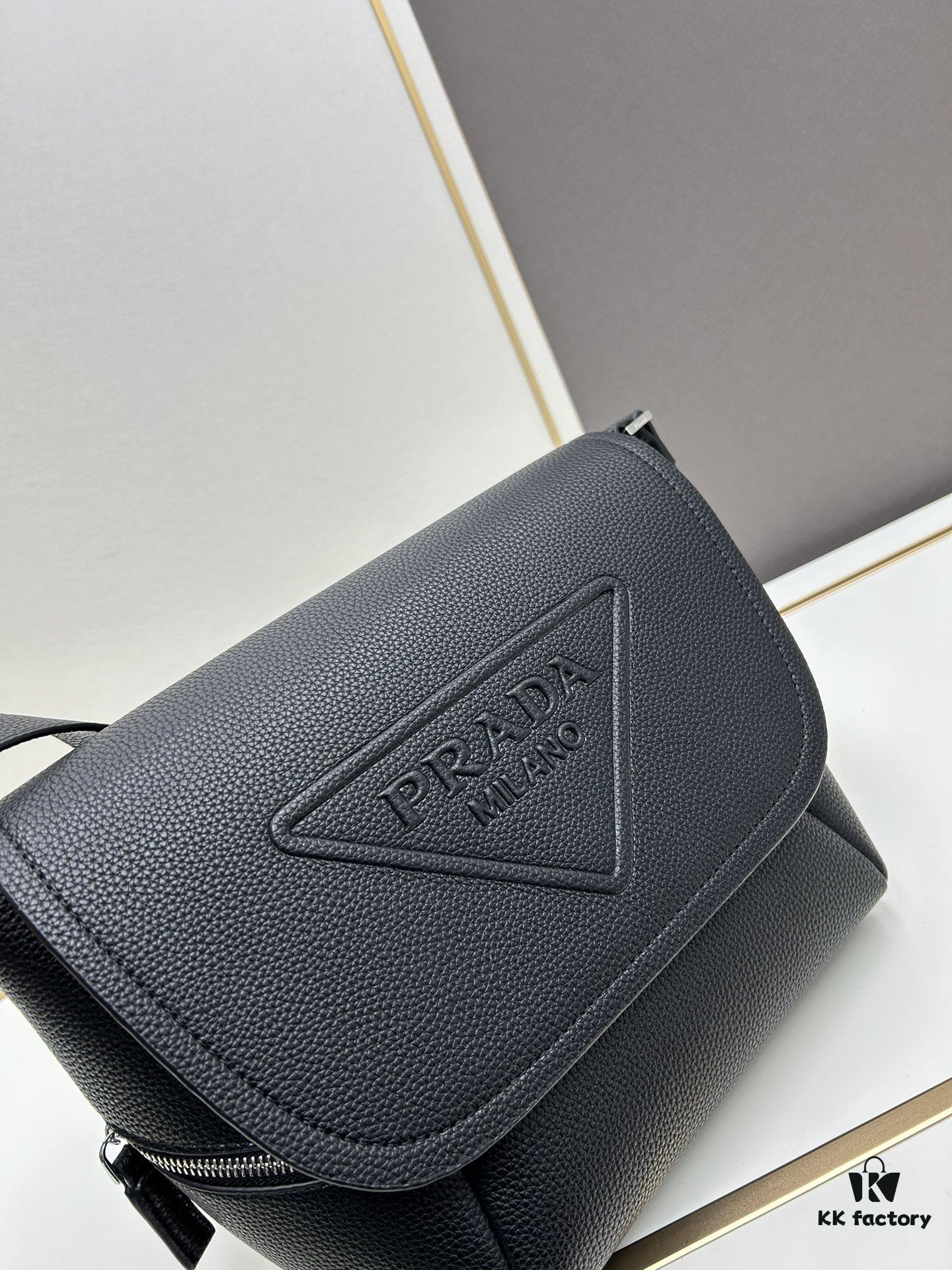 6930b45d6e68136f4d9adc47 Prada Men's Crossbody Bag in Crinkled Calfskin