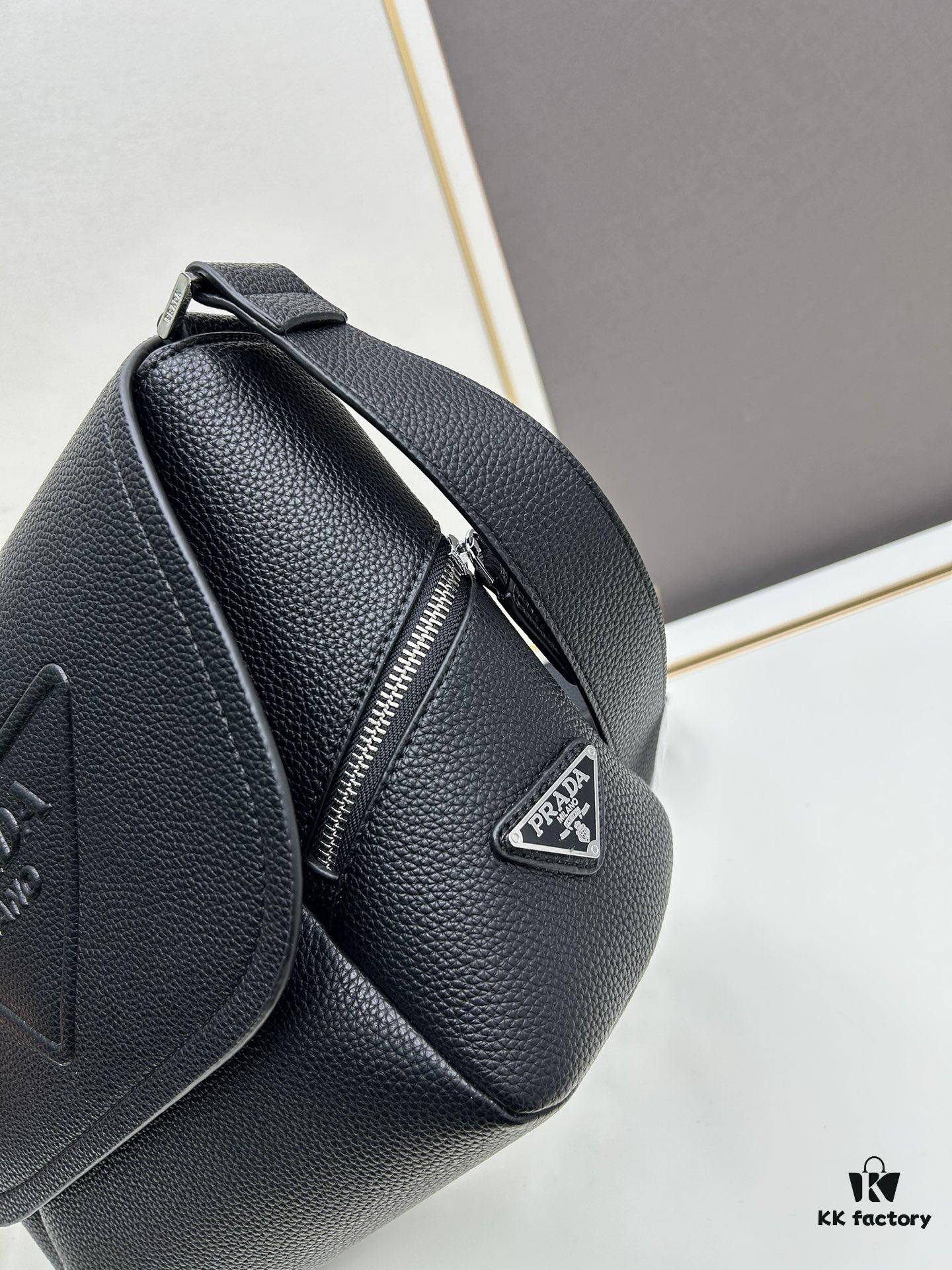 6930b45d6e68136f4d9adc48 Prada Men's Crossbody Bag in Crinkled Calfskin