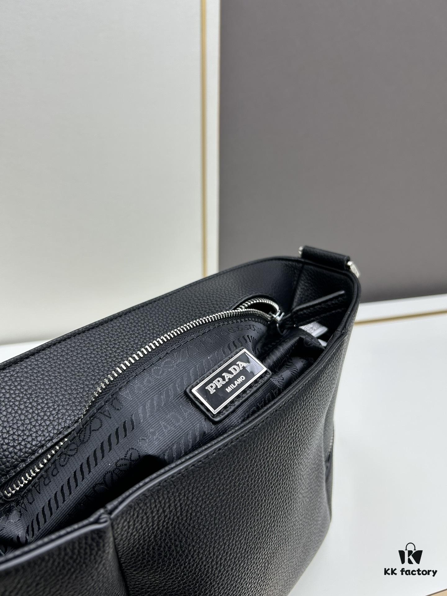 6930b45d6e68136f4d9adc4d Prada Men's Crossbody Bag in Crinkled Calfskin