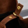 6930b4686e68136f4d9adc5e Vintage Prada Suede Crossbody Bag with Chain – A Timeless 'Baozi' Design