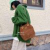 6930b4796e68136f4d9adc80 Vintage Prada Suede Crossbody Bag with Chain – A Timeless 'Baozi' Design, Opens as a Long-Chain Tote
