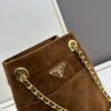 6930b47a6e68136f4d9adc86 Vintage Prada Suede Crossbody Bag with Chain – A Timeless 'Baozi' Design