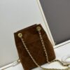 6930b4896e68136f4d9adca1 Vintage Prada Suede Crossbody Bag with Chain – A Timeless 'Baozi' Design