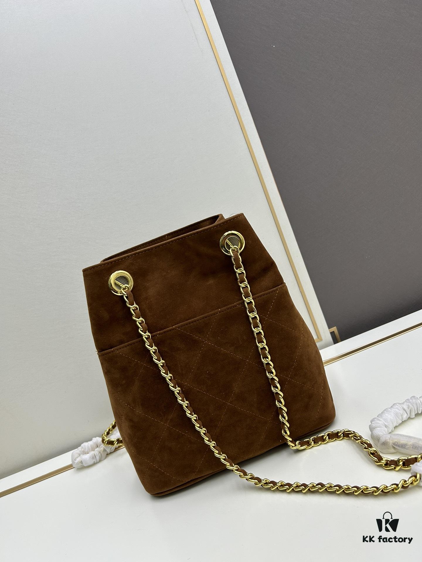 6930b4896e68136f4d9adca1 Vintage Prada Suede Crossbody Bag with Chain – A Timeless 'Baozi' Design