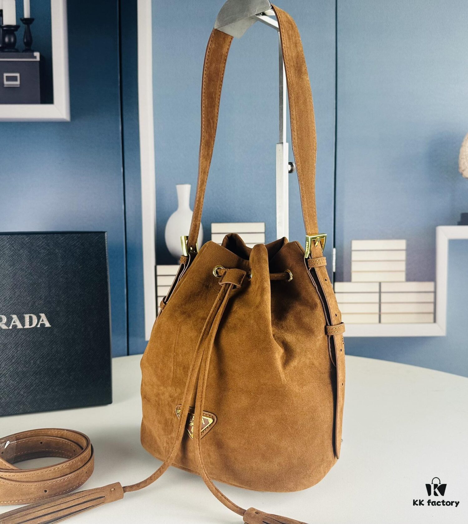 Prada New Suede Brown Collection with Box