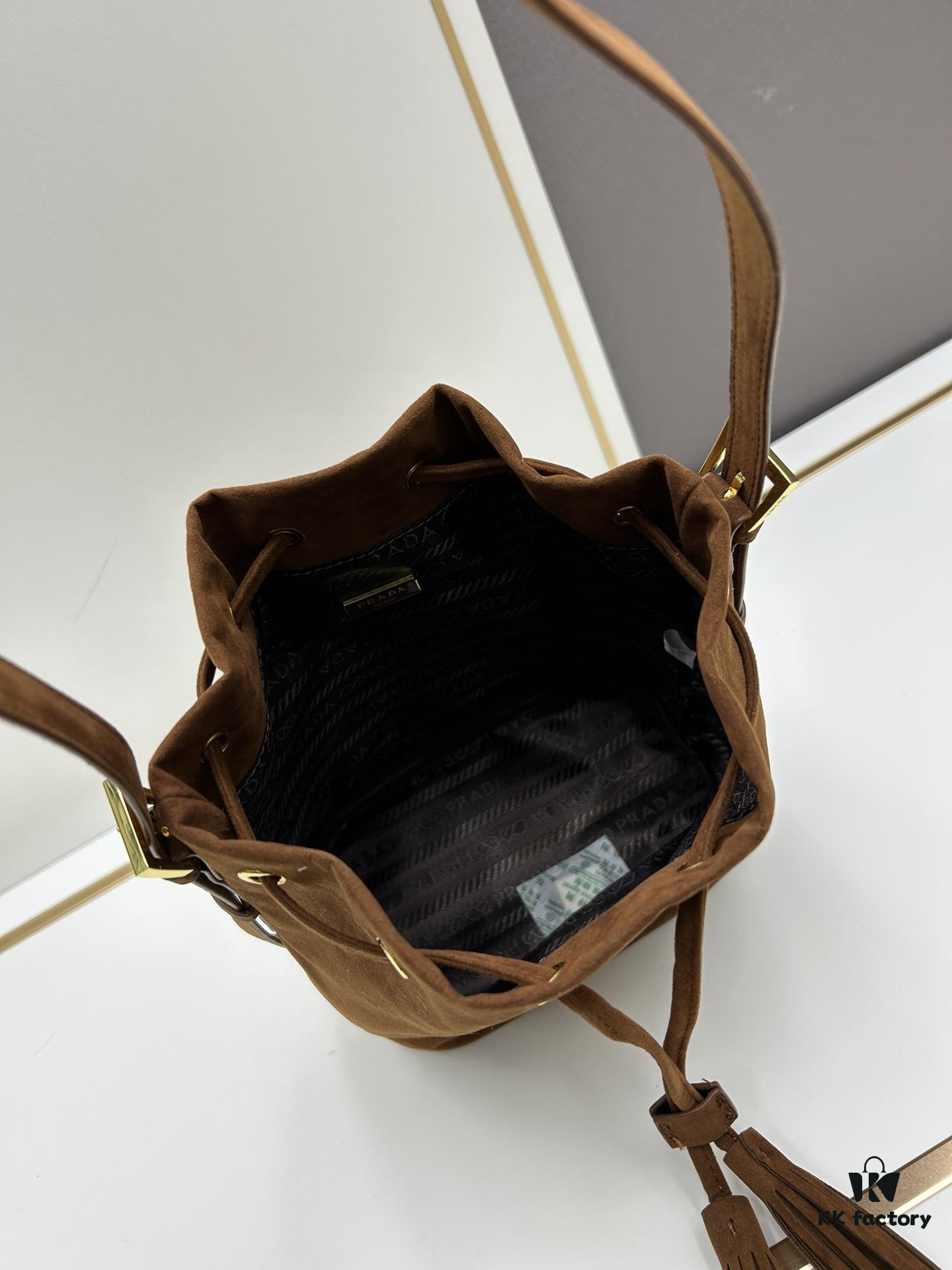 6930b4a16e68136f4d9adcce Prada New Suede Brown Collection with Box