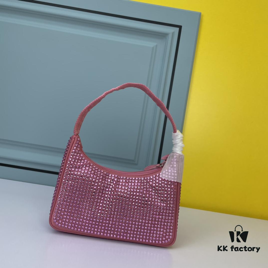 6930b4a66e68136f4d9adcd8 Prada 2021 New Sparkling Rhinestone Hobo Bag with Box