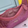 6930b4a96e68136f4d9adcdd Prada 2021 New Sparkling Rhinestone Hobo Bag with Box