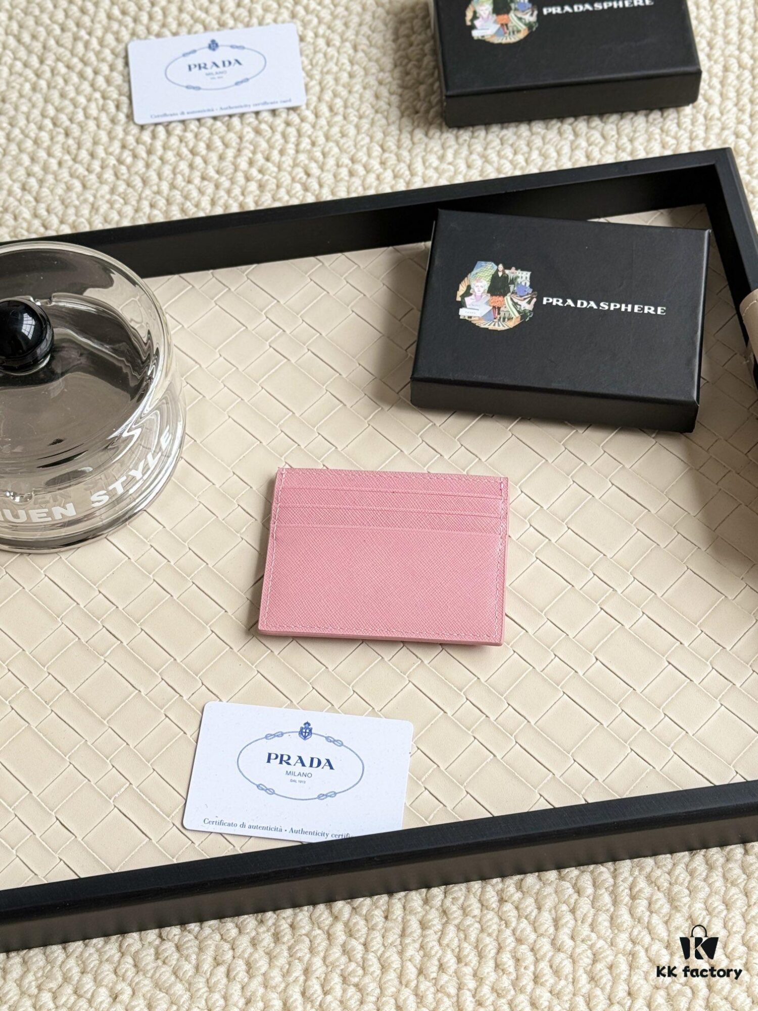 6930b4bf6e68136f4d9add0e Prada Best-Selling Card Holder Unisex Mini Wallet in Black 1MC025 Triangle Logo Series Nine Colors Available