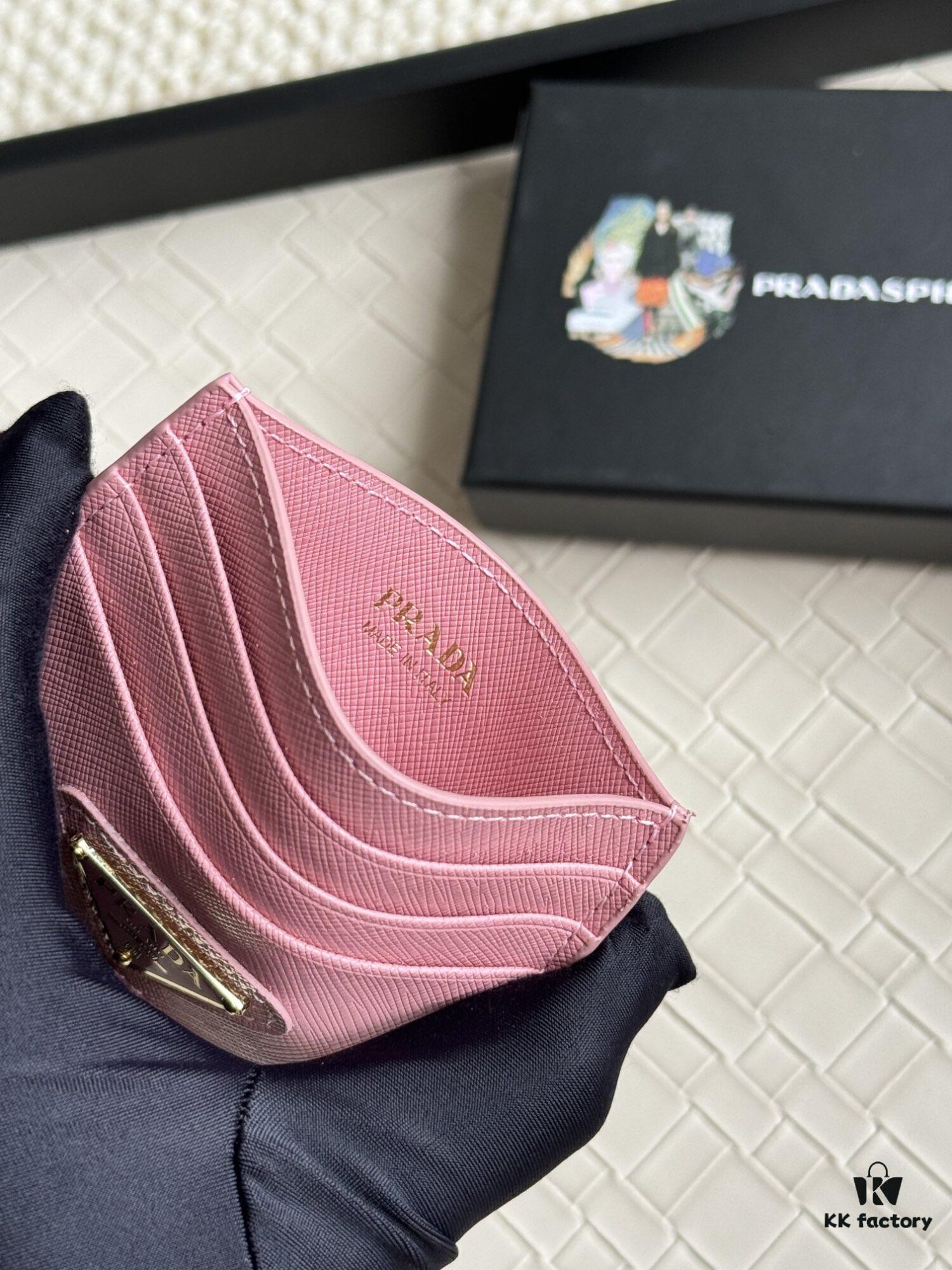 6930b4c16e68136f4d9add13 Prada Best-Selling Card Holder Unisex Mini Wallet in Black 1MC025 Triangle Logo Series Nine Colors Available