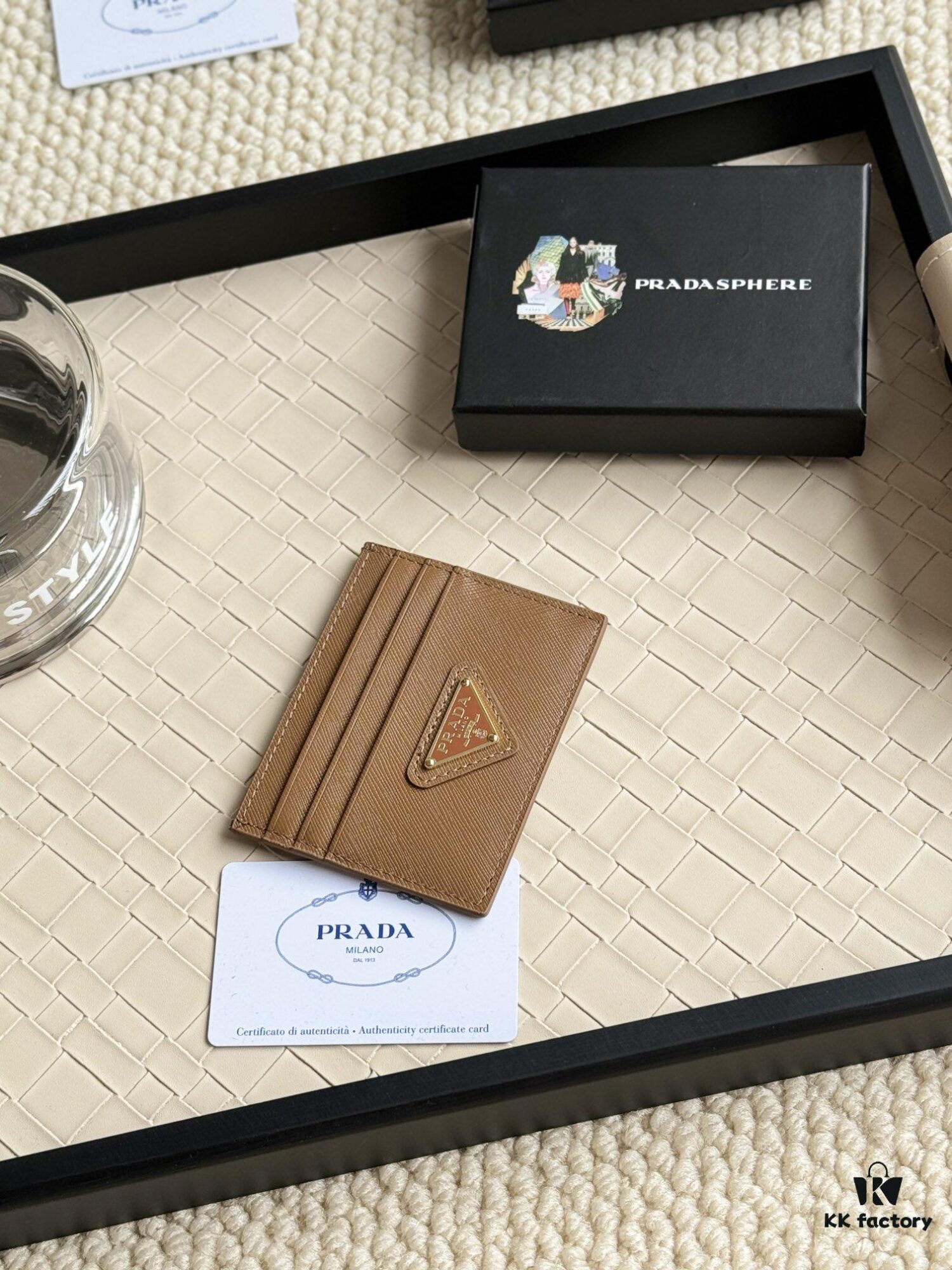 Prada Best-Selling Card Holder Unisex Small Wallet in Black 1MC025 Triangle Logo Series Nine Colors Available