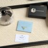 Prada Bestselling Card Holder Unisex Mini Card Case Black Model 1MC025 Triangle Logo Series Nine Colors Available
