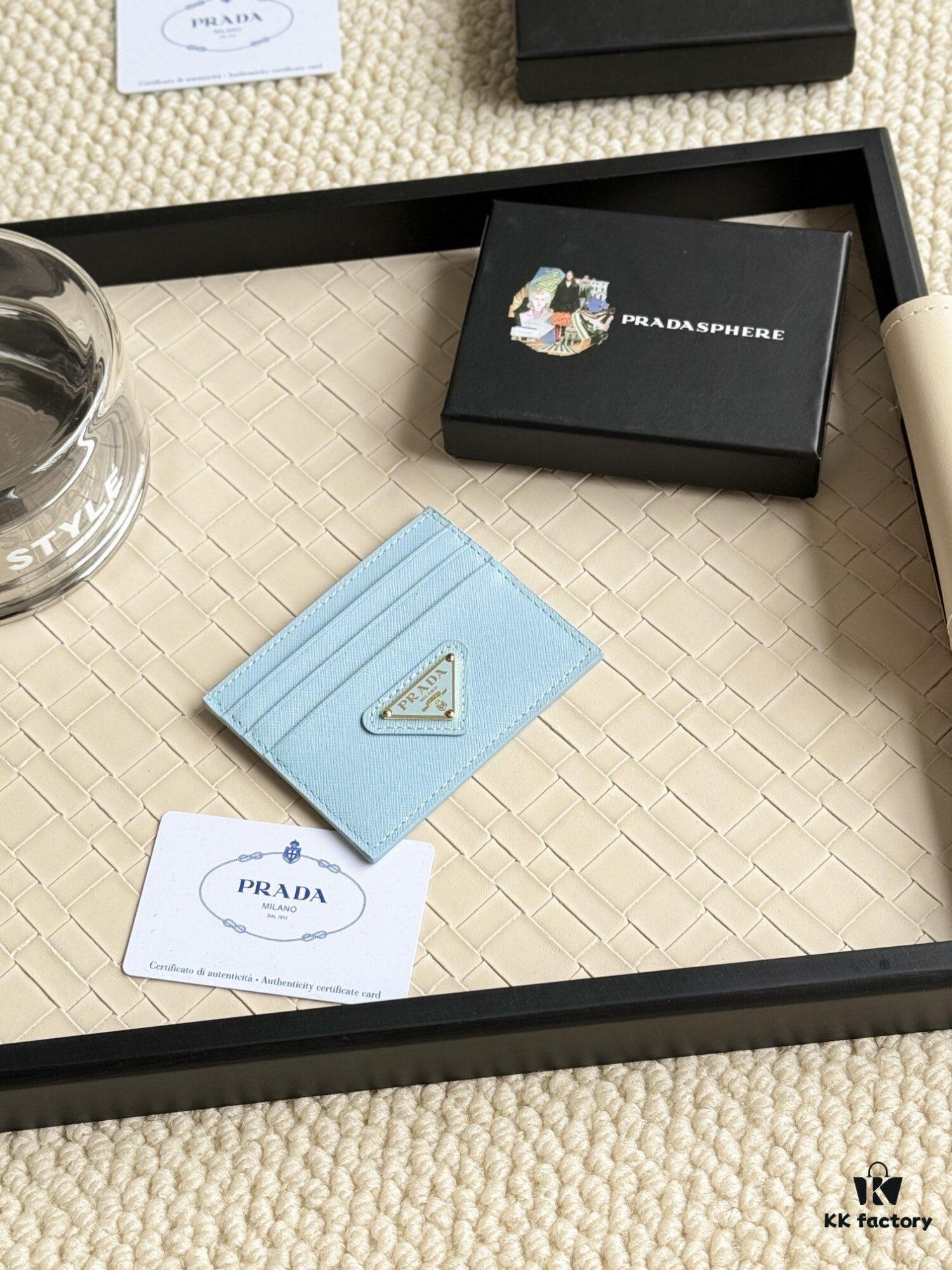 Prada Bestselling Card Holder Unisex Mini Card Case Black Model 1MC025 Triangle Logo Series Nine Colors Available