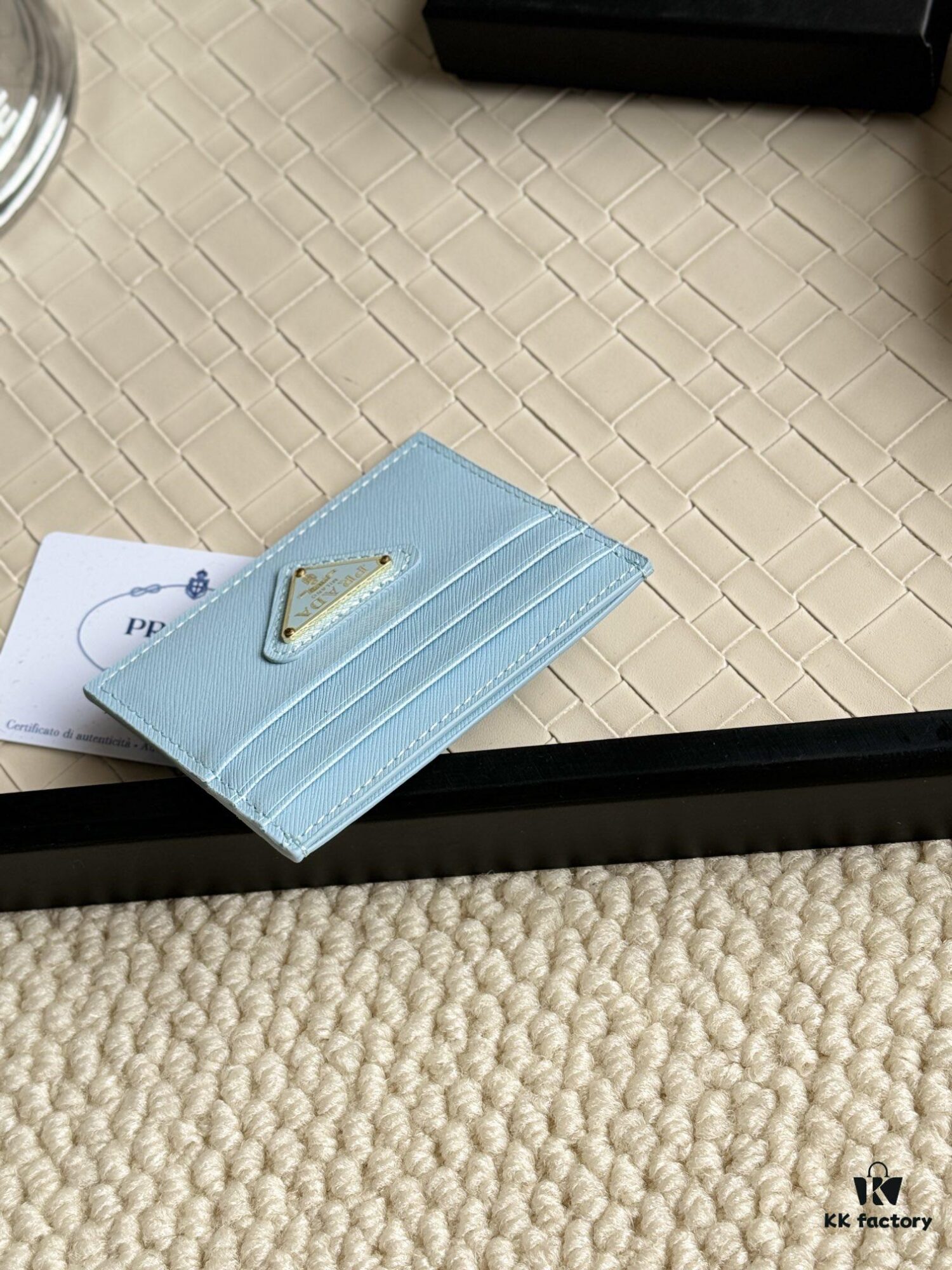 Prada Bestselling Card Holder Unisex Mini Card Case Black Model 1MC025 Triangle Logo Series Nine Colors Available