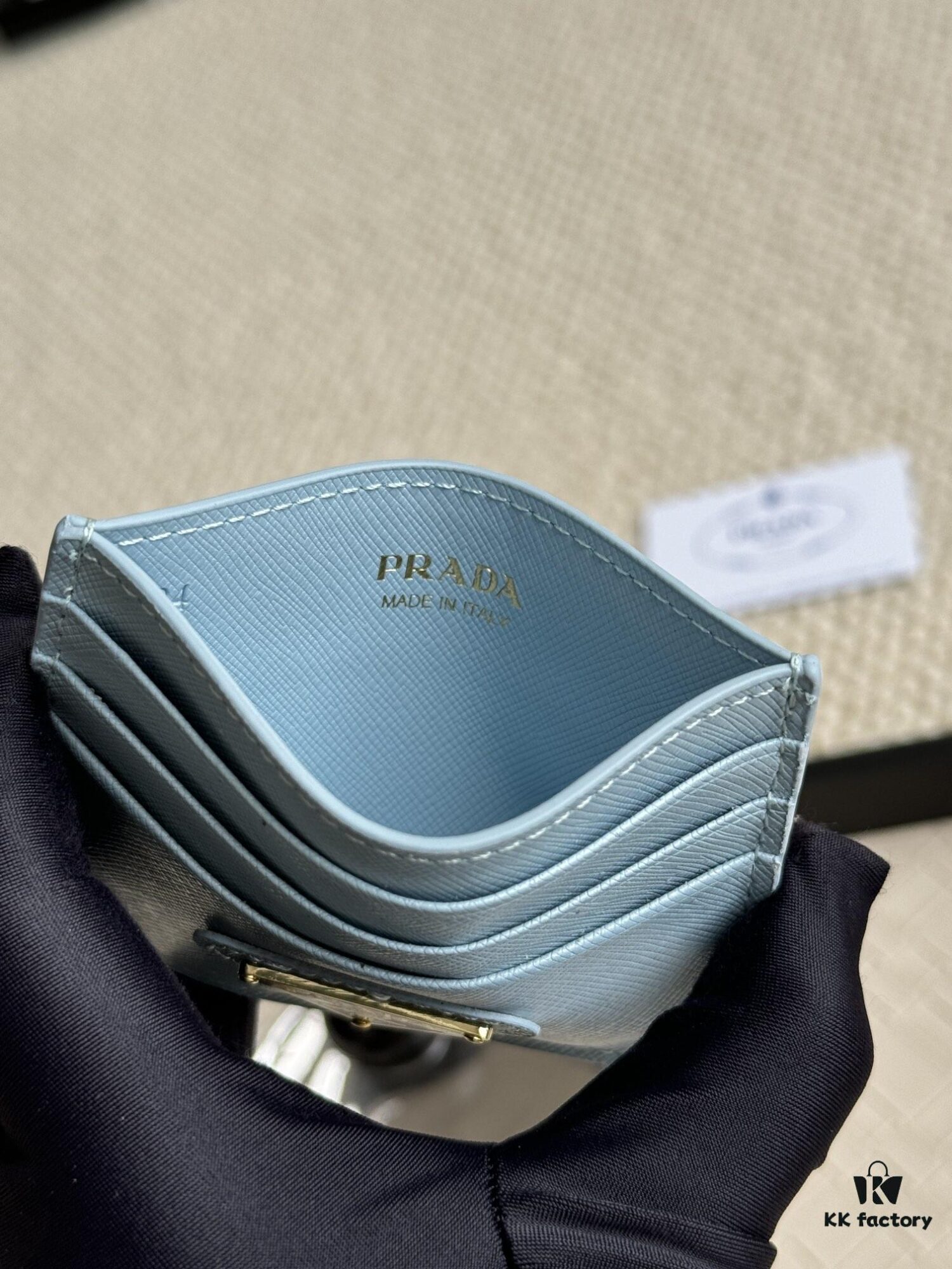 Prada Bestselling Card Holder Unisex Mini Card Case Black Model 1MC025 Triangle Logo Series Nine Colors Available