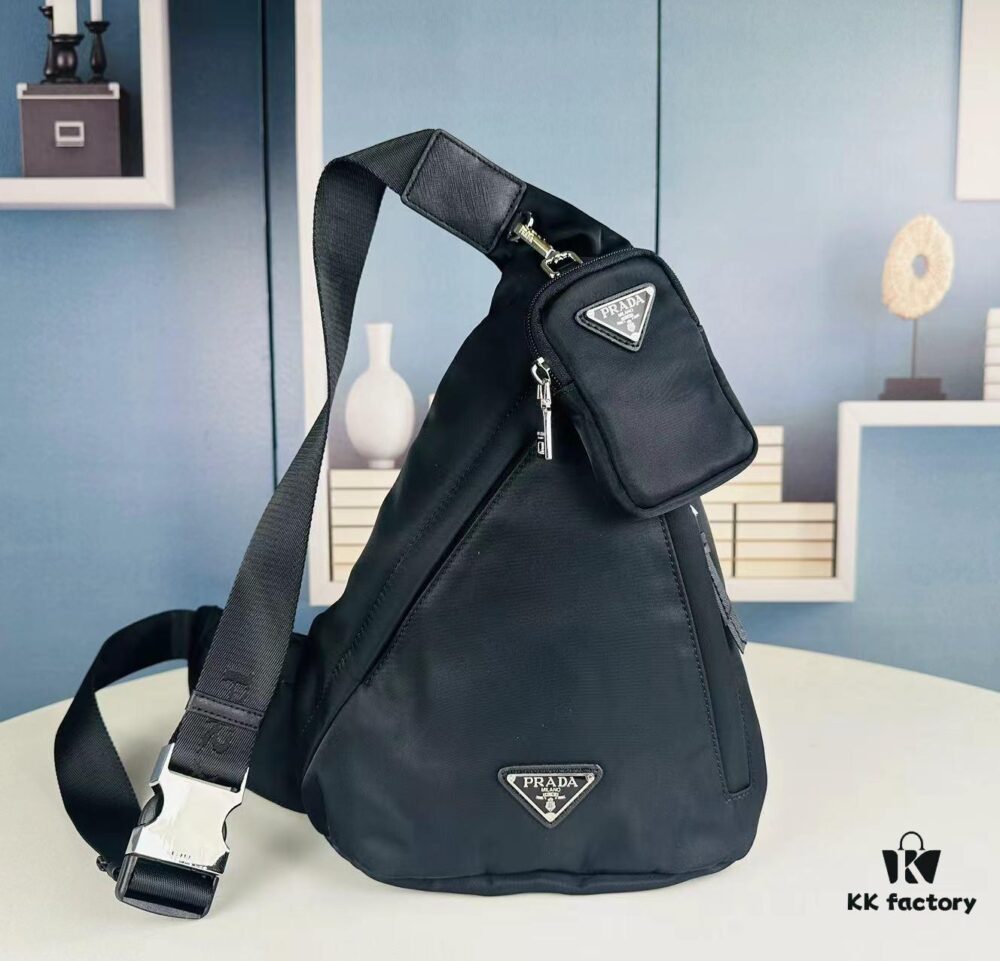 6930b4d36e68136f4d9add30 PRADA! 100% Authentic! Latest Model Chest Bag, Shoulder Bag! Imported Parachute Waterproof Fabric, Genuine Lamborghini Zipper, Pure Brushed Metal Hardware, Two Front Zippered Pockets, Lined with Imported Velvet Filling for a Soft, Elastic and Flexible Feel – Absolutely Amazing!