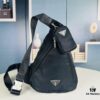 6930b4d36e68136f4d9add30 PRADA! 100% Authentic! Latest Model Chest Bag, Shoulder Bag! Imported Parachute Waterproof Fabric, Genuine Lamborghini Zipper, Pure Brushed Metal Hardware, Two Front Zippered Pockets, Lined with Imported Velvet Filling for a Soft, Elastic and Flexible Feel – Absolutely Amazing!