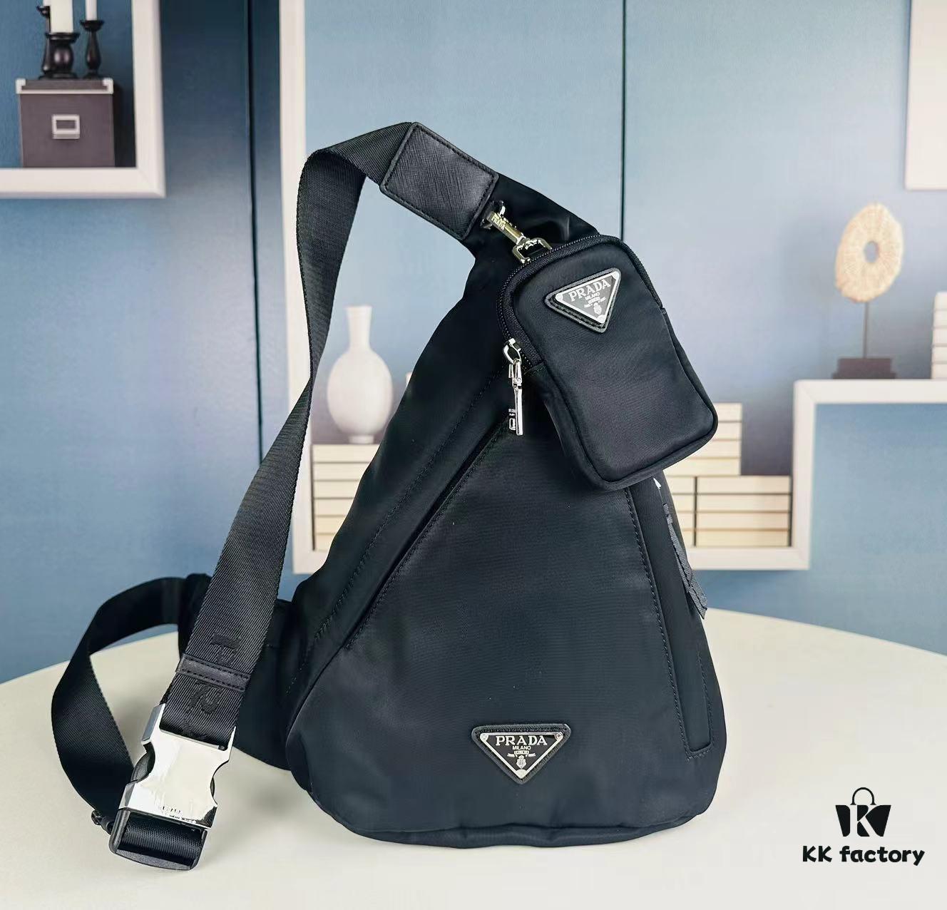 6930b4d36e68136f4d9add30 PRADA! 100% Authentic! Latest Model Chest Bag, Shoulder Bag! Imported Parachute Waterproof Fabric, Genuine Lamborghini Zipper, Pure Brushed Metal Hardware, Two Front Zippered Pockets, Lined with Imported Velvet Filling for a Soft, Elastic and Flexible Feel – Absolutely Amazing!